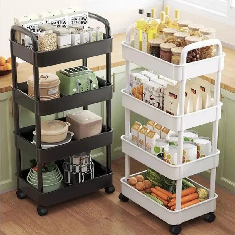 Scaffale da cucina a 5 strati, carrello mobile, scaffale multistrato da pavimento