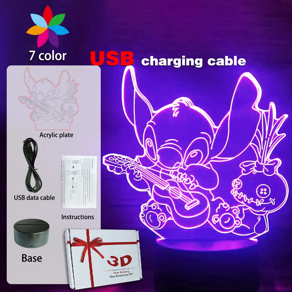 Lampada STITCH  LED Luce notturna Telecomando Smart Touch