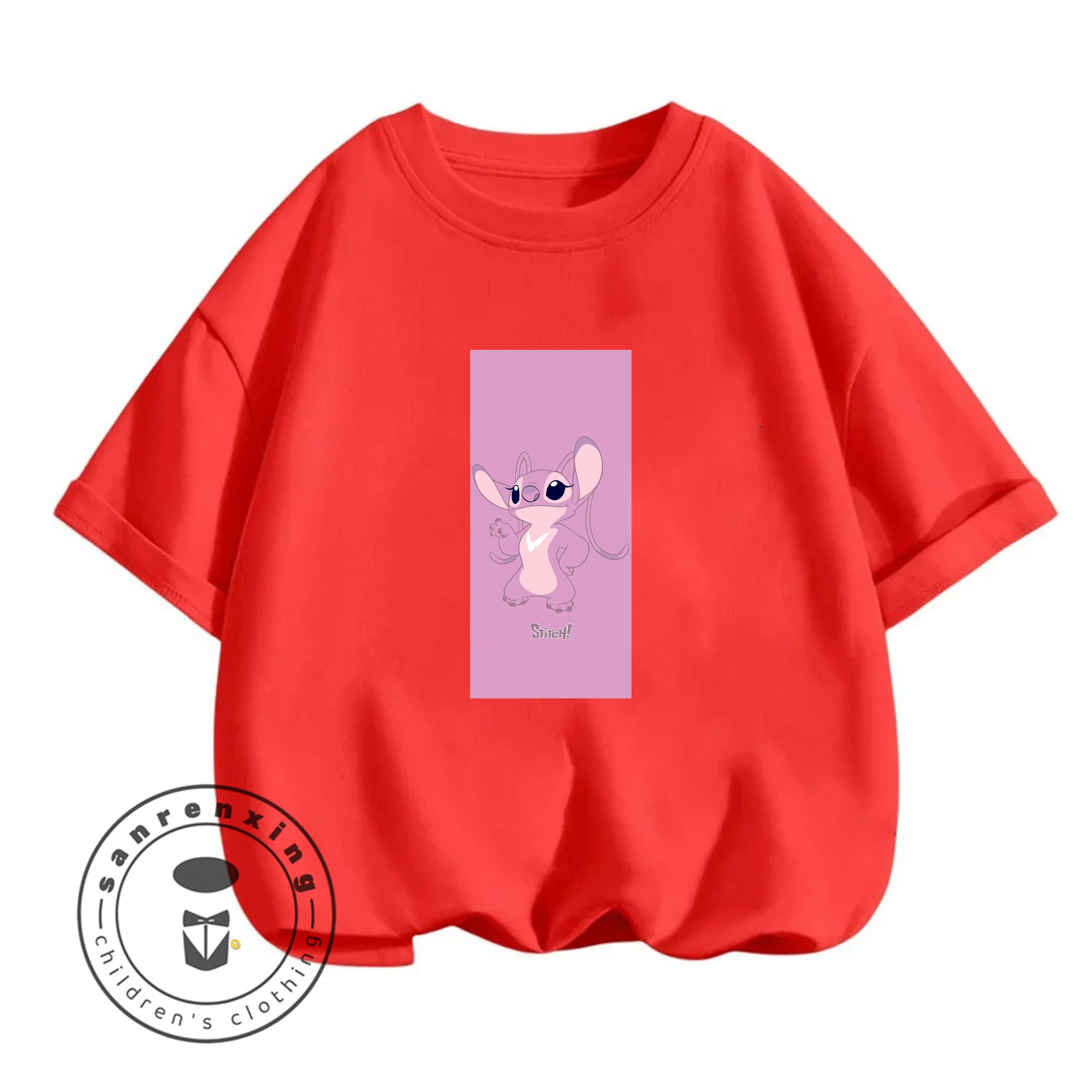 Stitch T-Shirt Cartoon Print Estate Casual Bambini