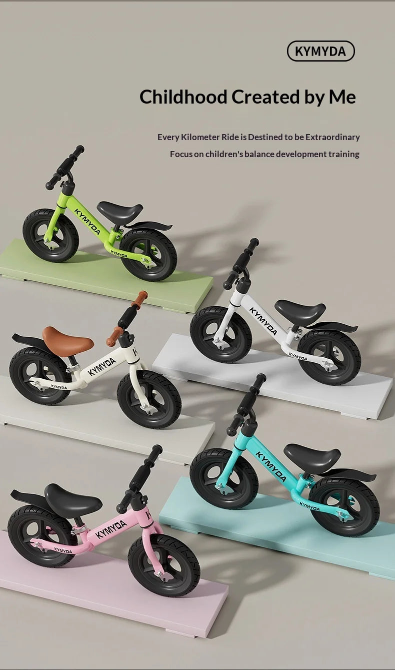 Bicicletta per bambini da 12 pollici Due in uno Senza pedali Sedile regolabile Telaio in acciaio per bambini da 1 a 6 anni Guida all’aperto