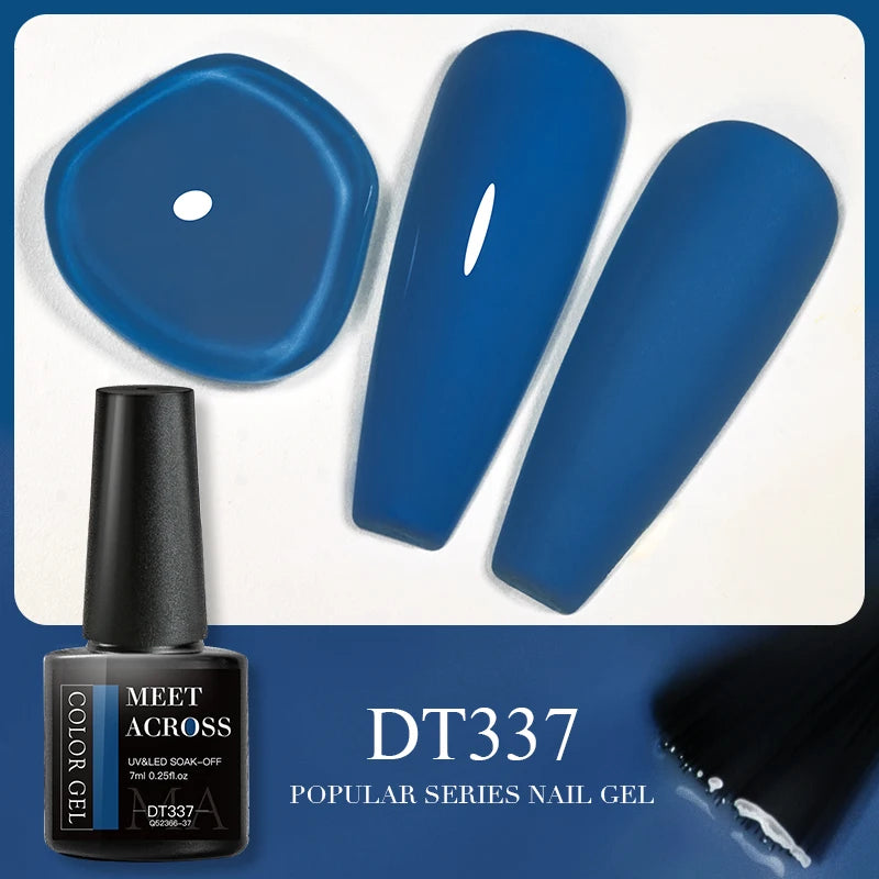 MEET ACROSS 5ml Gel Smalto per unghie Nail Art Top Gel tutti i colori