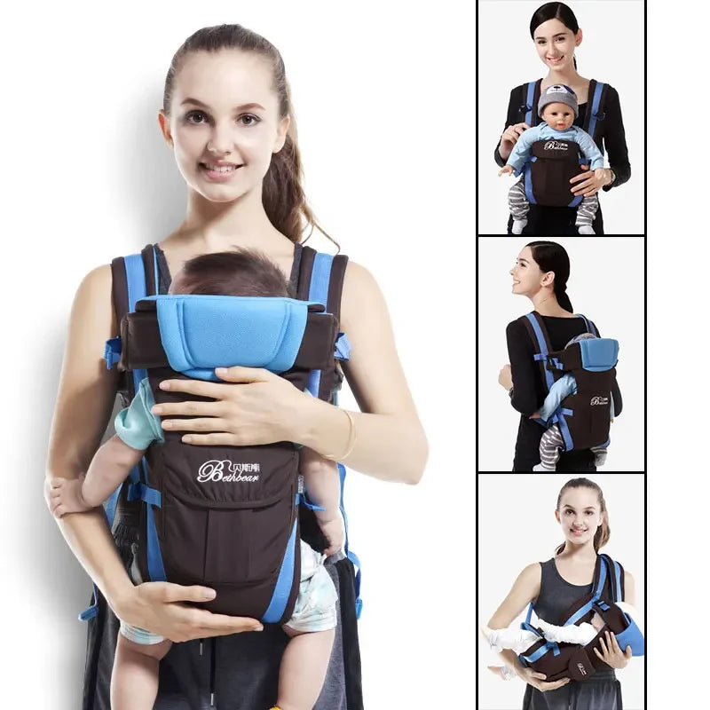 Marsupio per bambini, marsupio ergonomico 4 in 1 regolabile
