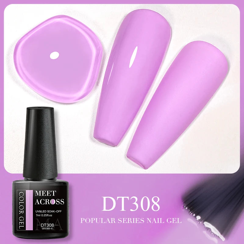 MEET ACROSS 5ml Gel Smalto per unghie Nail Art Top Gel tutti i colori