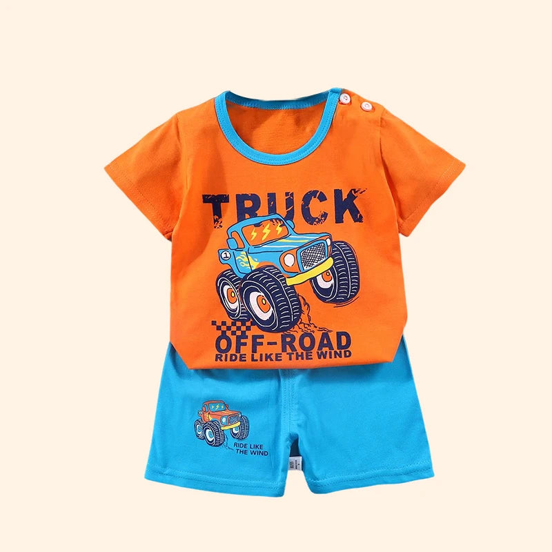 Set 2PCS 100% Morbido Cotone Morbido Tuta per bambini