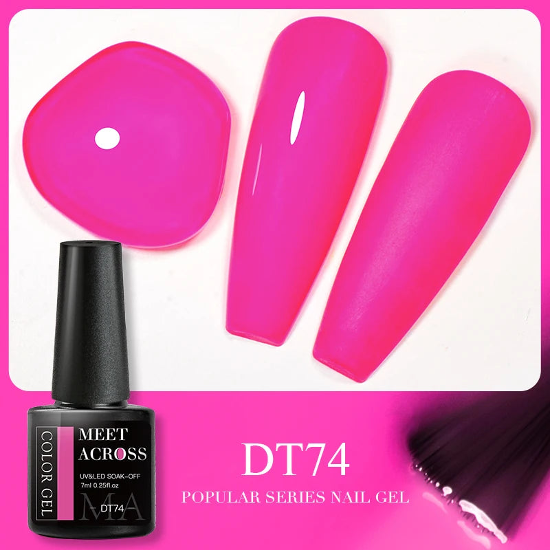 MEET ACROSS 5ml Gel Smalto per unghie Nail Art Top Gel tutti i colori