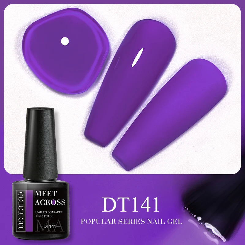 MEET ACROSS 5ml Gel Smalto per unghie Nail Art Top Gel tutti i colori