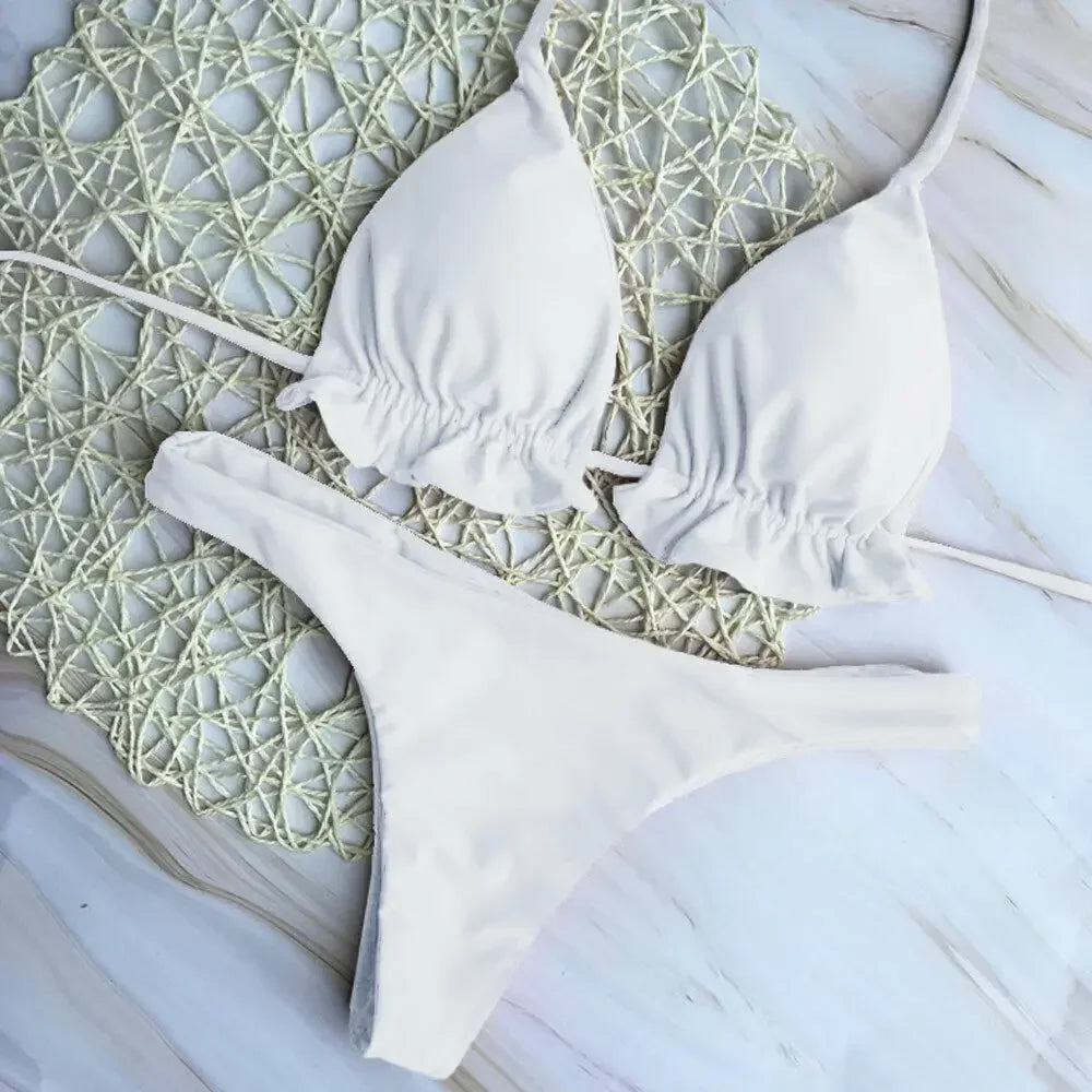 Set bikini brasiliano estivo 2 pezzi Set Push-up