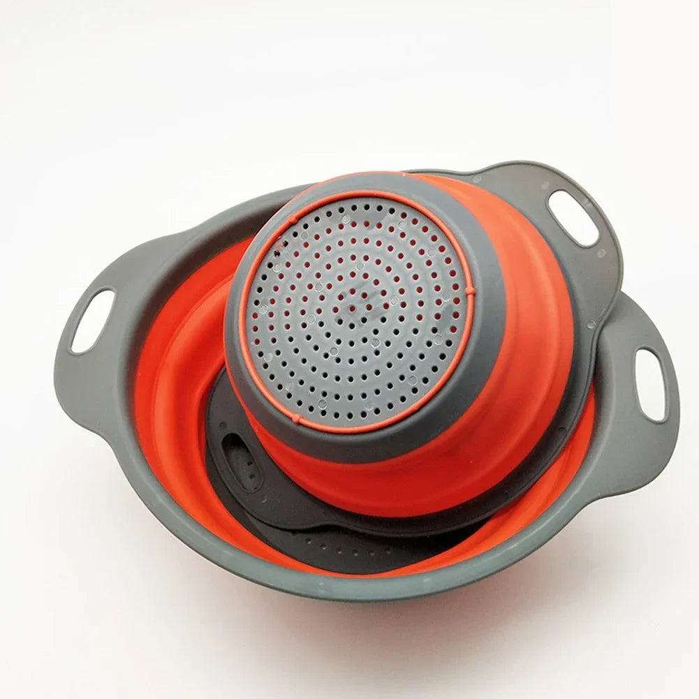 Scolapasta pieghevole in silicone