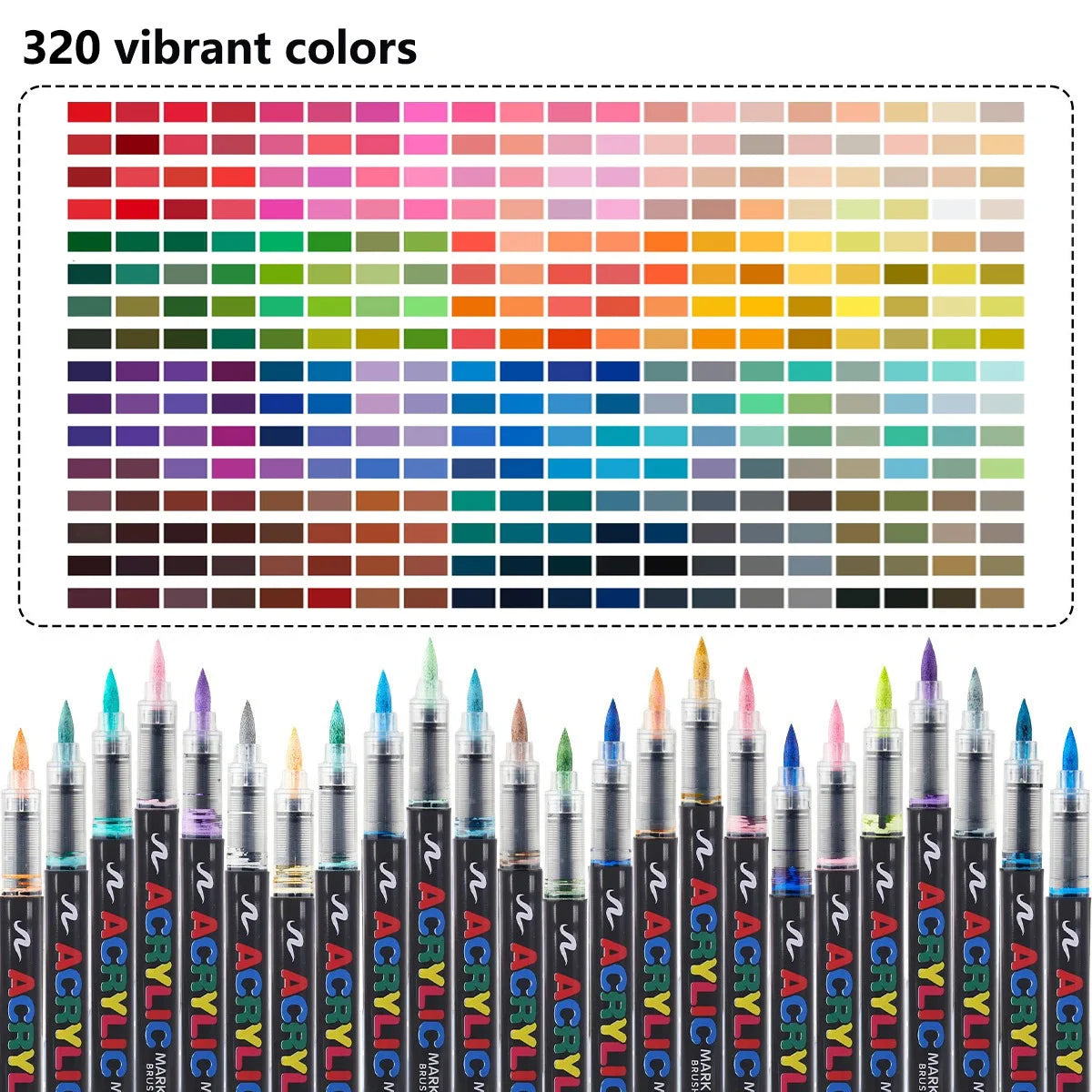36-366 Colors Acrylic Set Waterproof Professional
