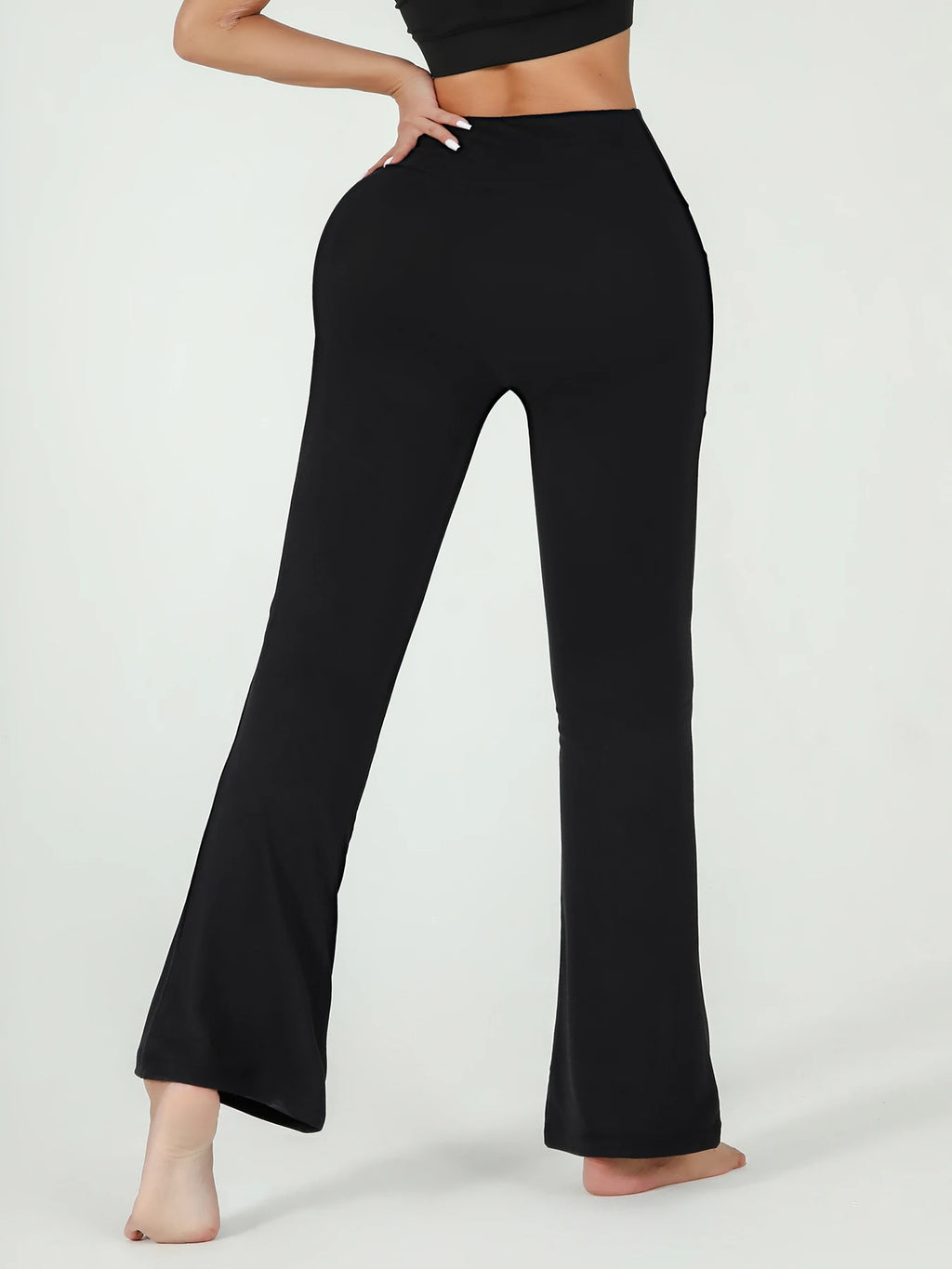Pantaloni svasati super morbidi da donna a vita alta Leggings a zampa d’elefante