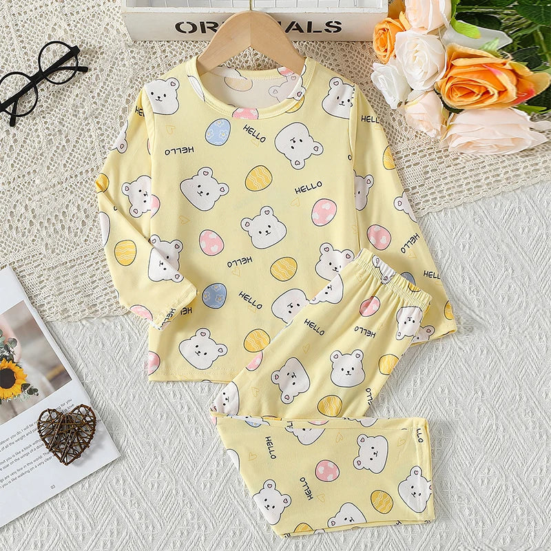 2 pezzi estivi per bambini comodi e carini pantaloncini  Set casual per la casa e l’esterno