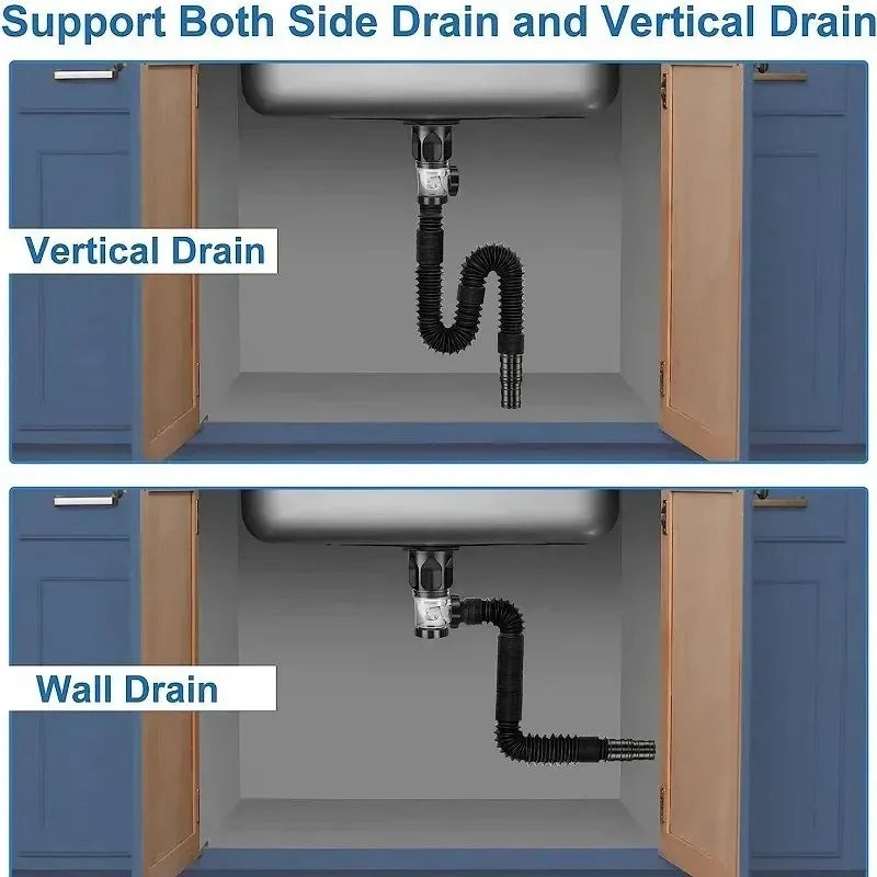 Universal Flip Lavabo in acciaio inossidabile Tubo di drenaggio