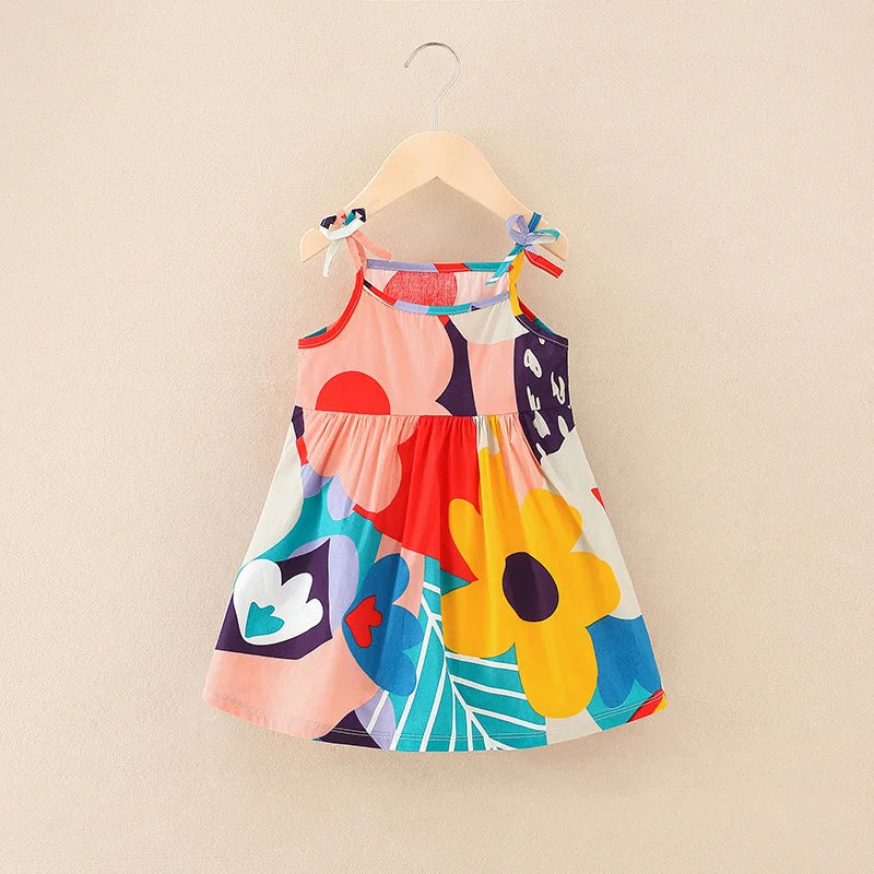 Vestito per bambini senza maniche con bretelle Top 3-6 anni