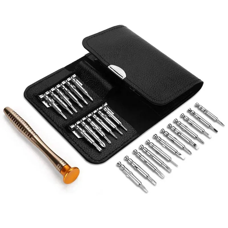 Mini set di cacciaviti di precisione 25 in 1 Cacciavite Torx elettronico Kit di strumenti di riparazione per iPhone Fotocamera Orologio Tablet PC