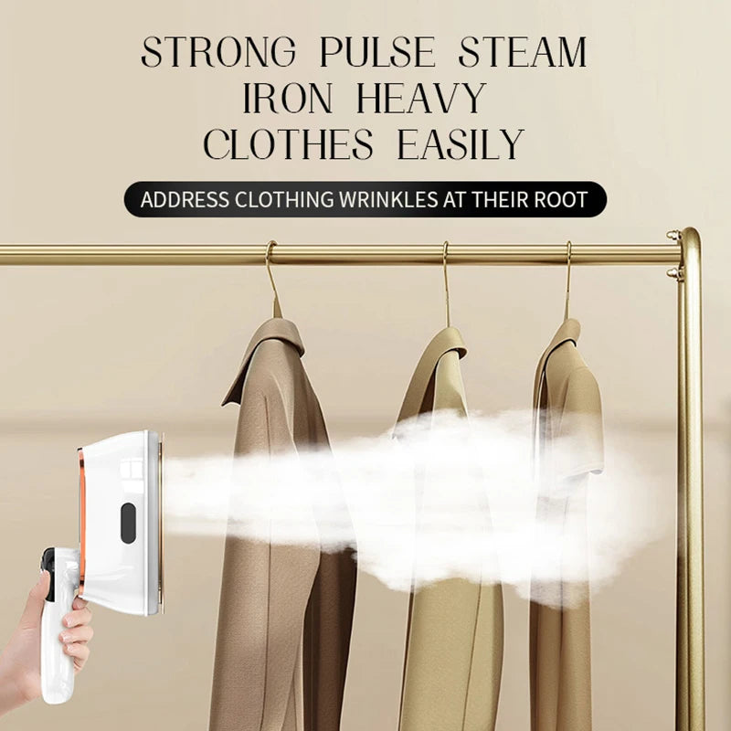 110V/220V Ferro da stiro a vapore portatile per indumenti Pieghevole 1200W Potenza Vaporiera portatile a 4 velocità Touch Screen Ferro elettrico rotante