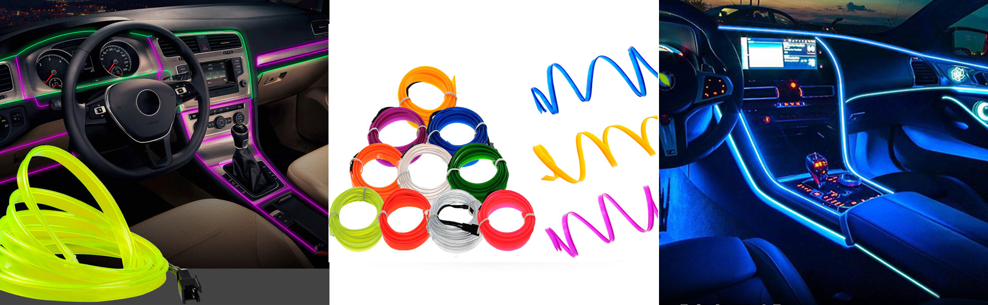 5M Auto Interni Led Strip Light Neon  Fai Da Te