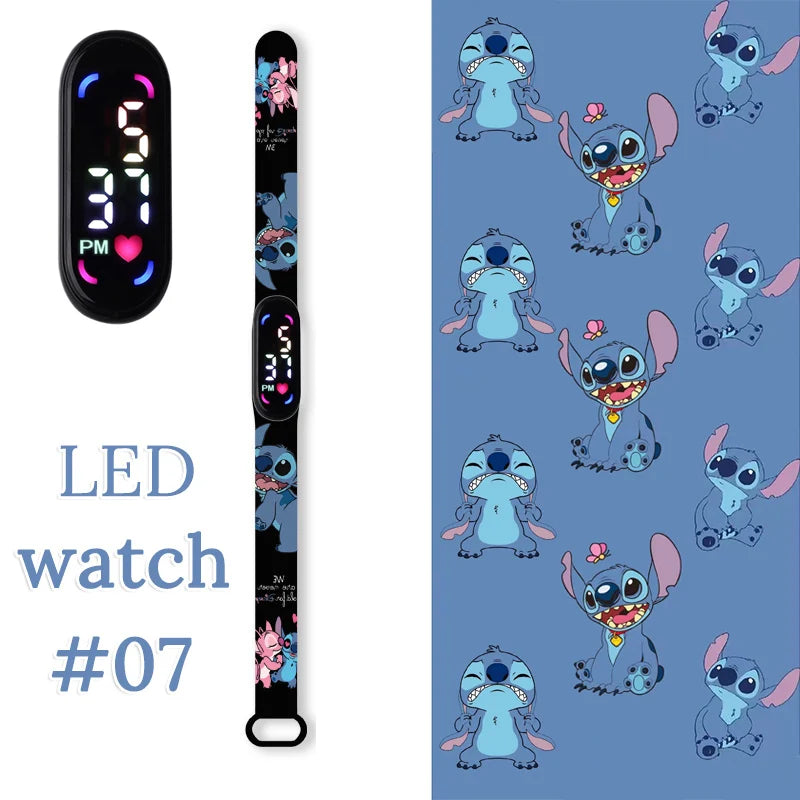 Stitch Orologi per bambini Bracciale sportivo impermeabile LED Touch digitale