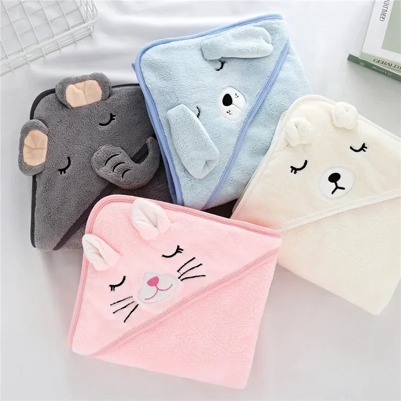 Cartoon Animal Baby Asciugamani da bagno con cappuccio per bambini