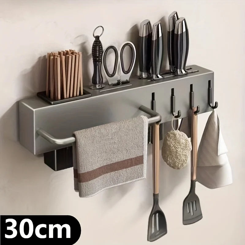 Organizzatore da cucina a parete in acciaiol resistente, senza trapano per coltelli, Utensili, Taglieri