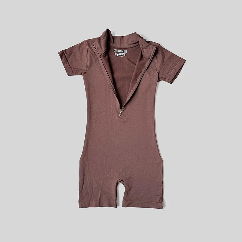 Tuta estiva a maniche corte con cerniera Abbigliamento Donne