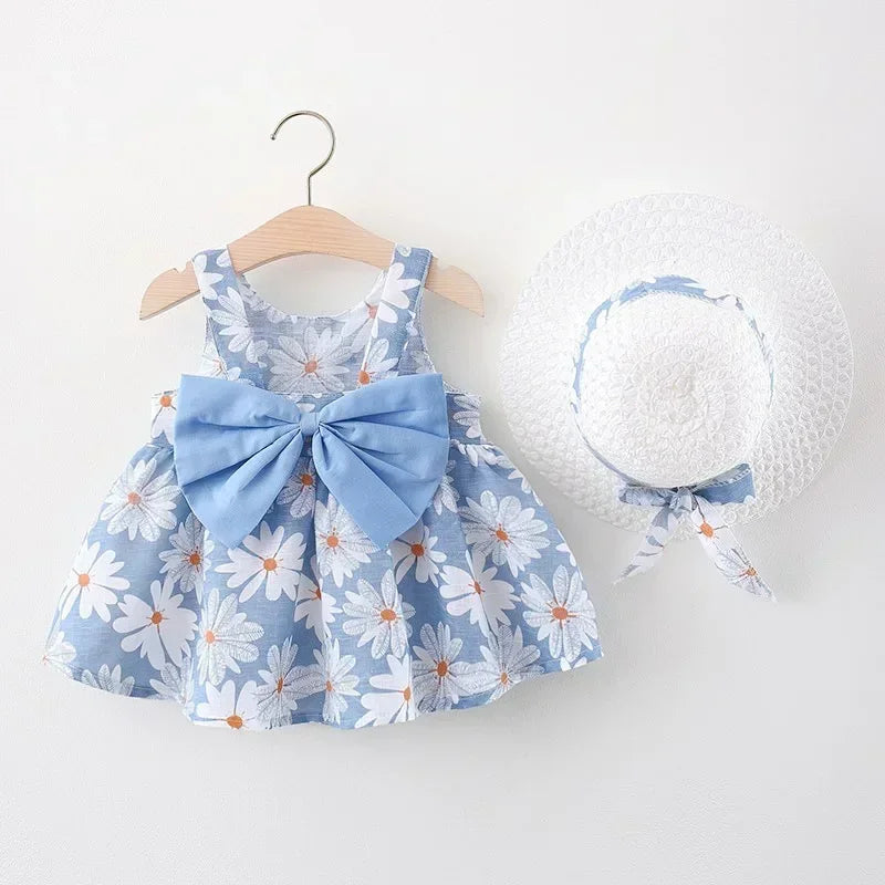 Vestito estivo Sweet Princess Dress con fiocco 0-3 anni