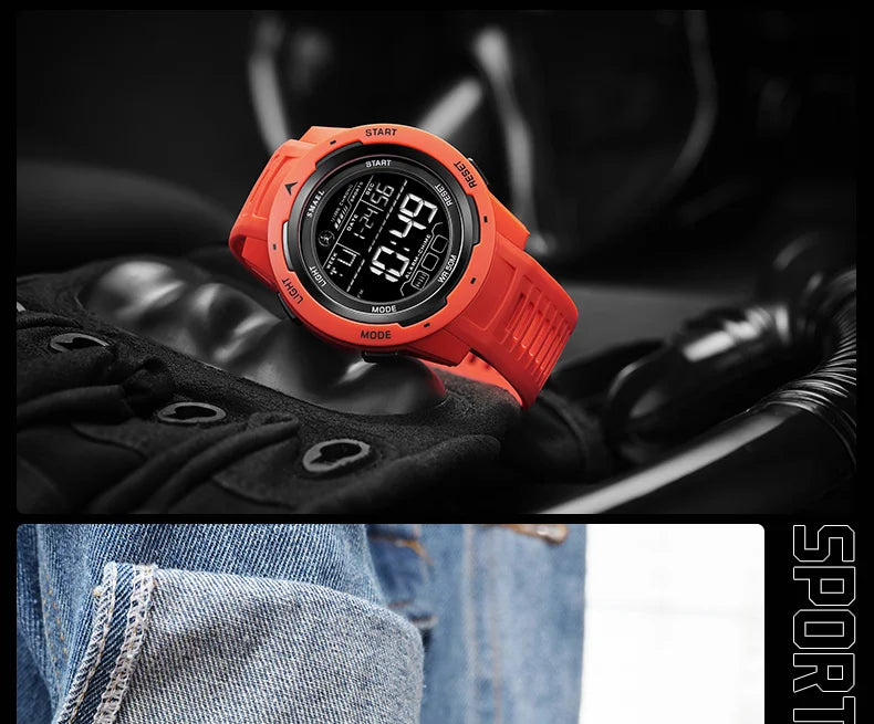 SMAEL Orologi da polso sportivi a LED Orologio impermeabile da uomo