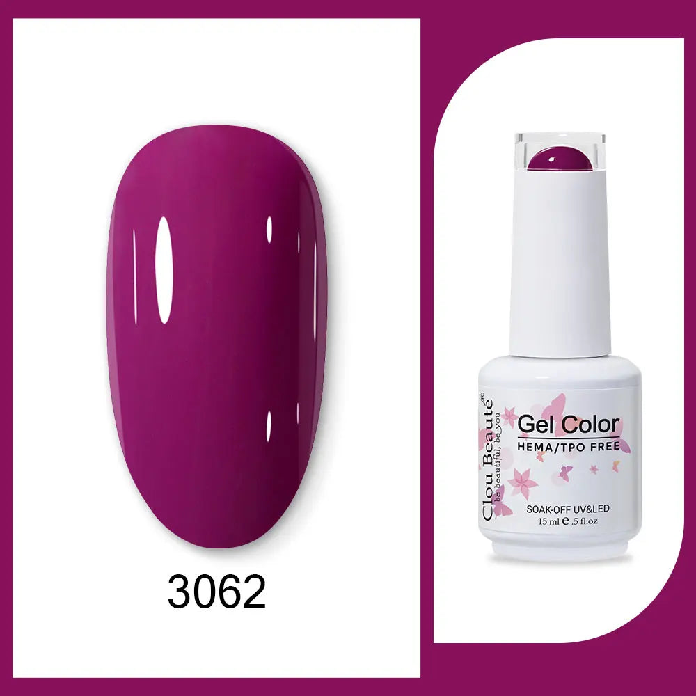 CLOU BEAUTÈ  15/10ml Semipermanente Gel Smalto Unghie 400 colori disponibili