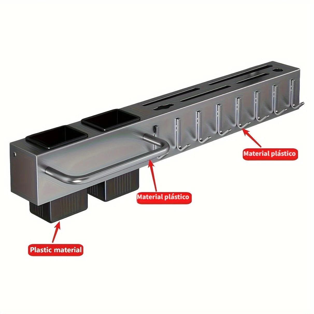 Organizzatore da cucina a parete in acciaiol resistente, senza trapano per coltelli, Utensili, Taglieri