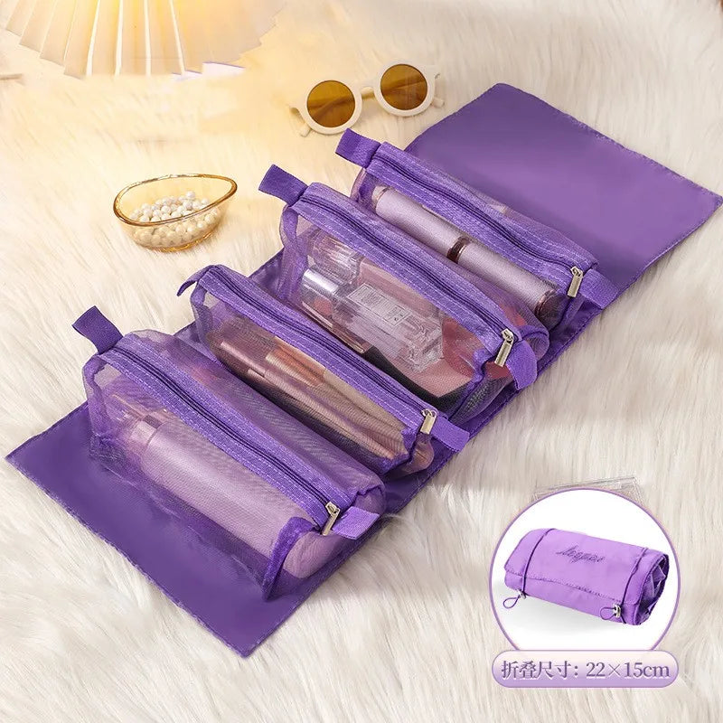 Borsa cosmetica pieghevole portatile 4 in 1