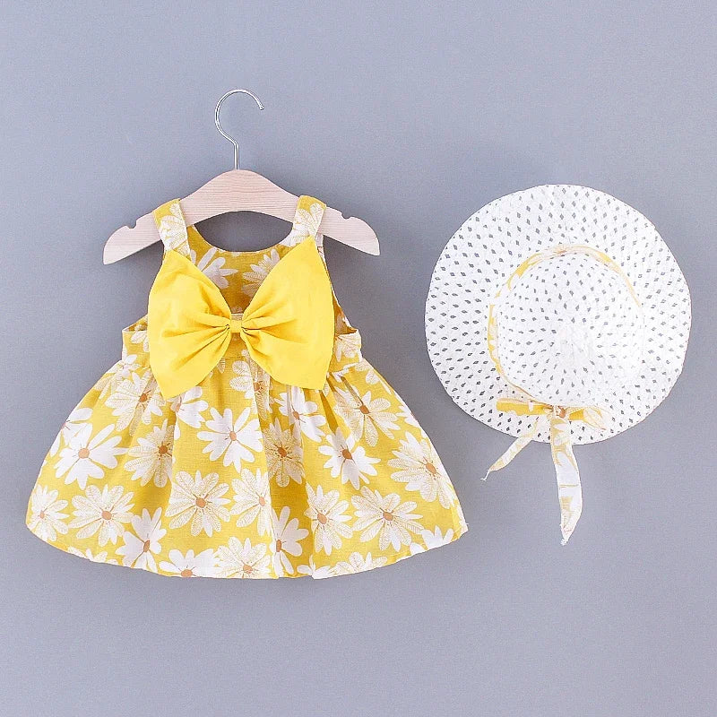 Vestito estivo Sweet Princess Dress con fiocco 0-3 anni