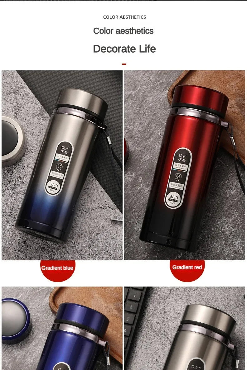 Bottiglia termica in acciaio inossidabile da 500ML-1 litro con display a temperatura a LED