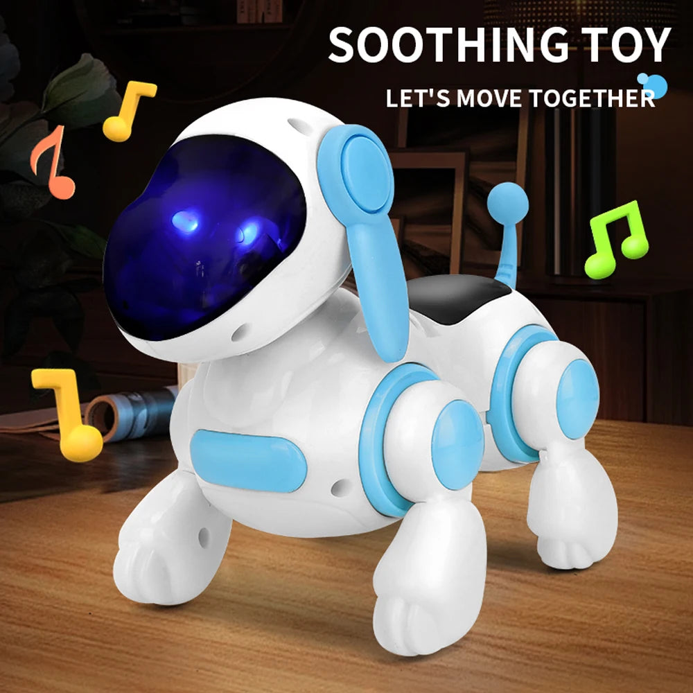 Intelligente Interattivo Robot Dog Simulato Camminata Luce Suono Musica Educativa per bambini Crawling, Canto e Interattivo 2026
