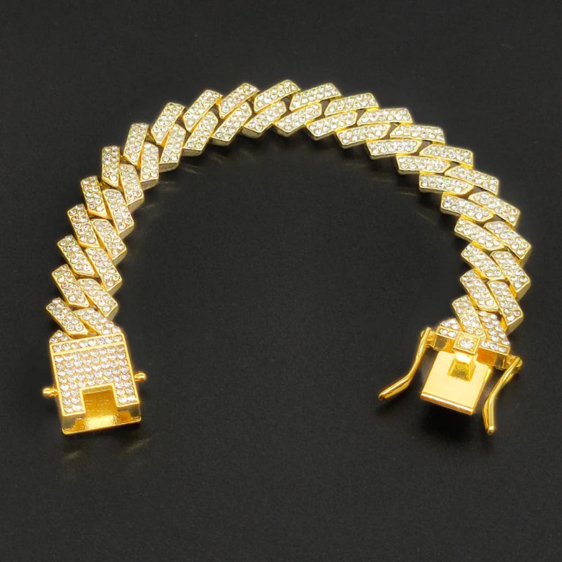 Bracciale a catena a maglie cubane