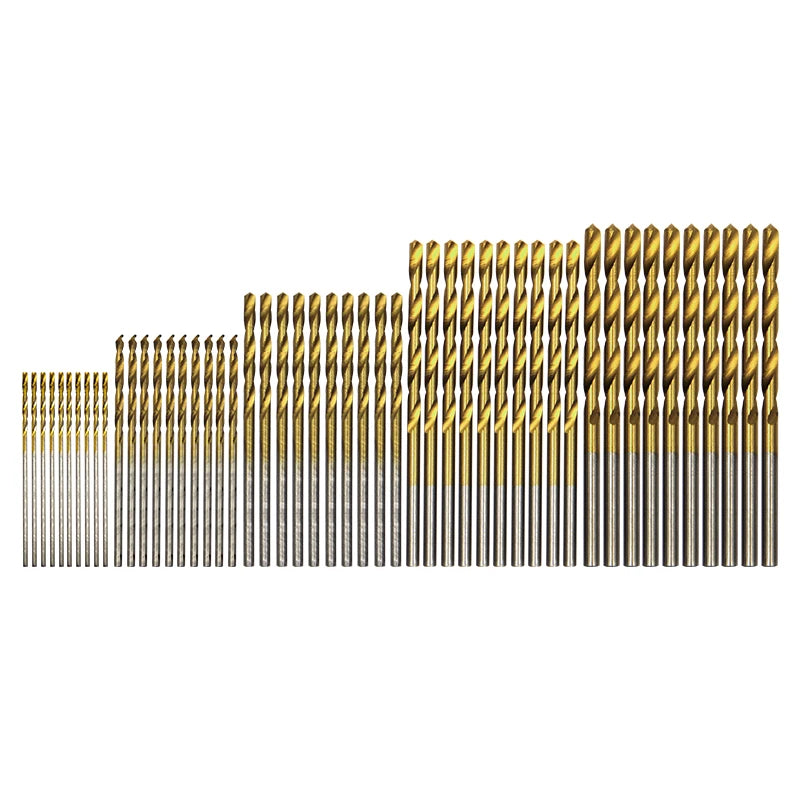 Set di punte a torsione 150/50 Pz placcato titanio 1-3mm- set di perforazione per lavorazione del legno