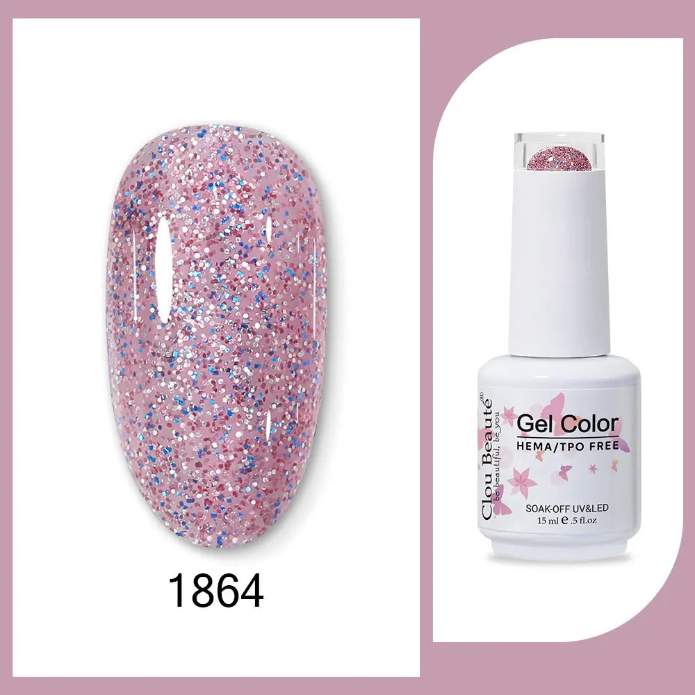 CLOU BEAUTÈ  15/10ml Semipermanente Gel Smalto Unghie 400 colori disponibili