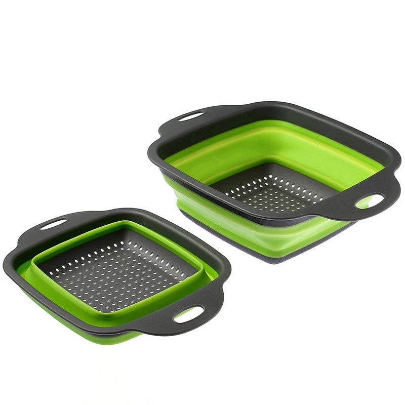 Scolapasta Quadrato Pieghevole in Silicone Cucina