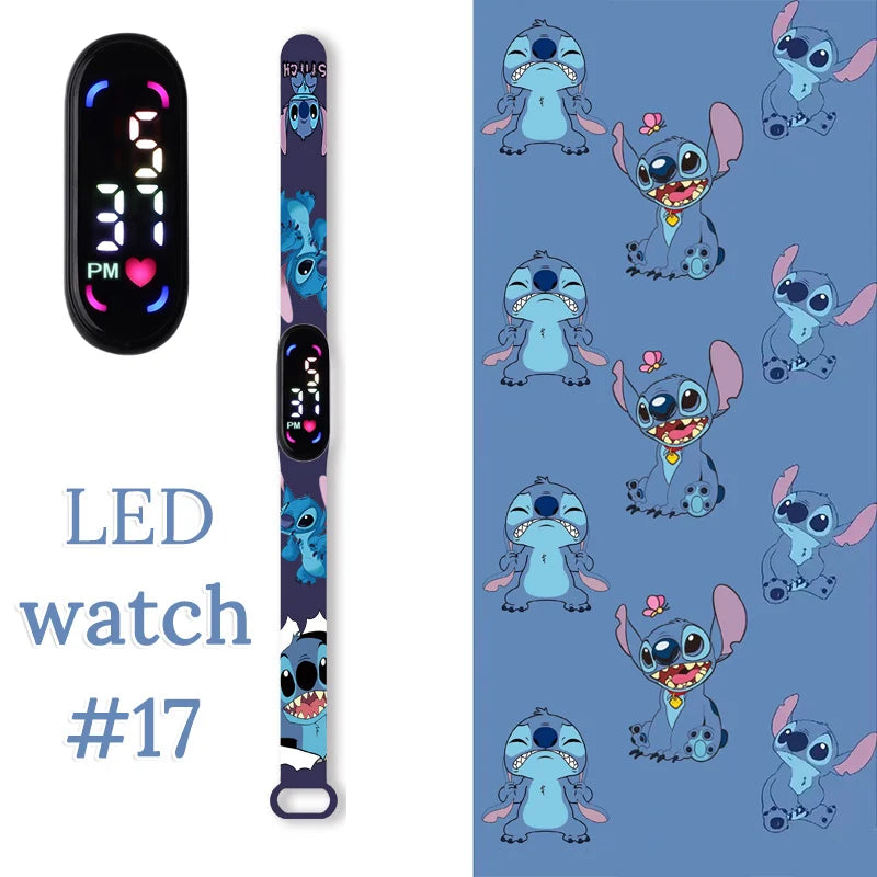 Stitch Orologi per bambini Bracciale sportivo impermeabile LED Touch digitale