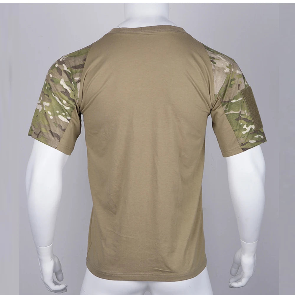 T-shirt tattica manica corta abbigliamento mimetico