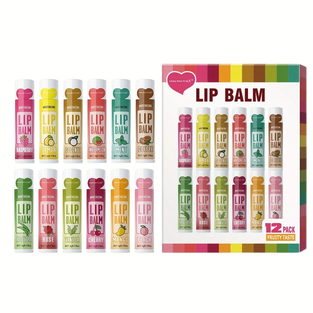 12 PZ/set di balsamo per le labbra 5g Idratazione profonda ed esfoliante