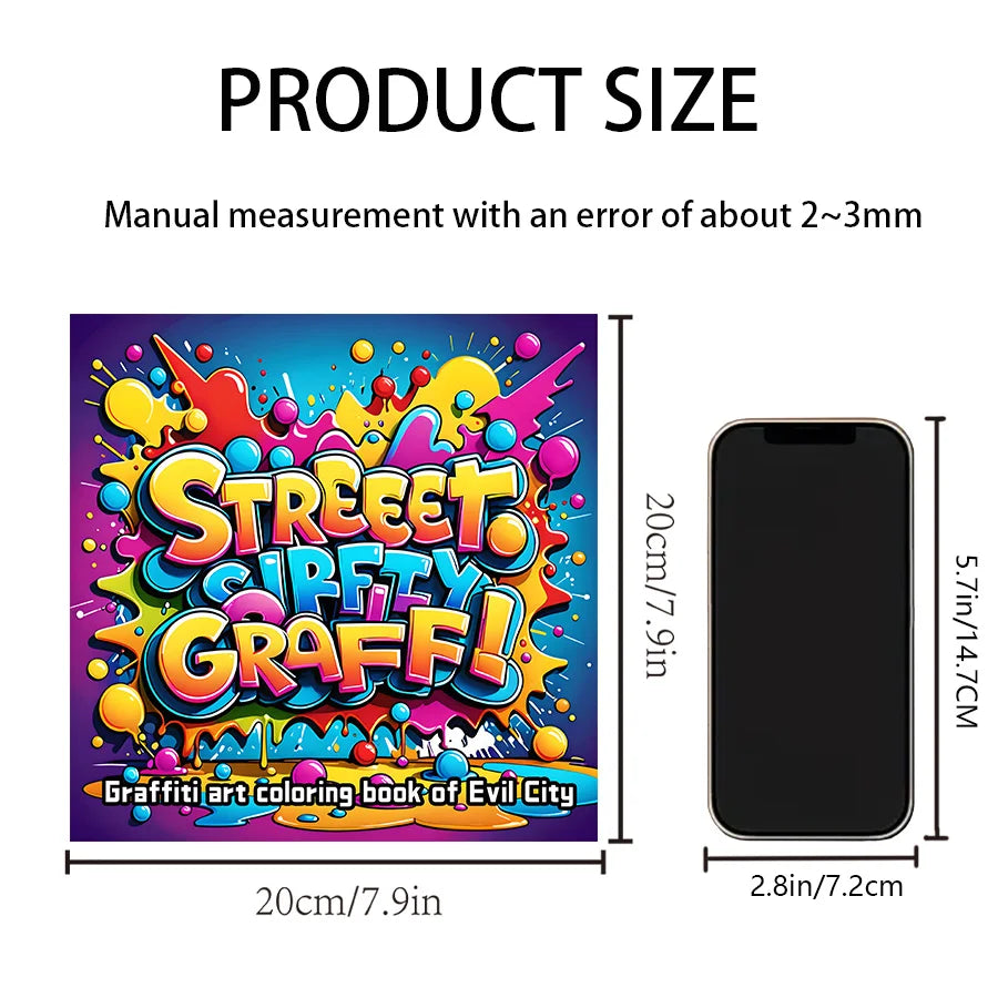 Libro da colorare di graffiti per adulti Design originale