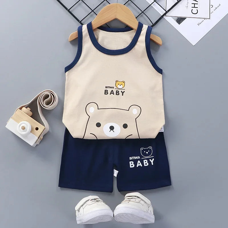 Set per bambini Gilet + Pantaloncini morbido cotone