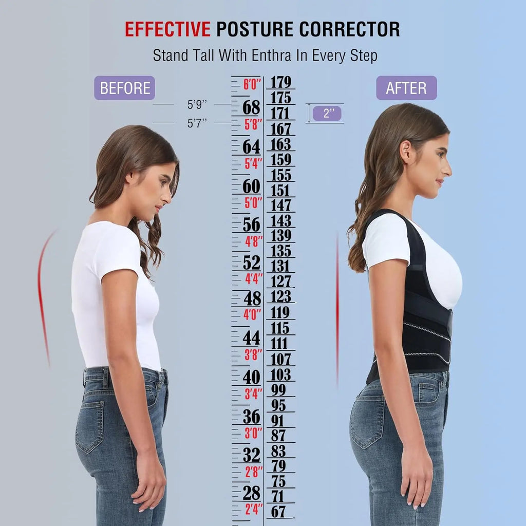 Correttore di postura per donne e uomini, tutore regolabile per la postura della spalla e della schiena