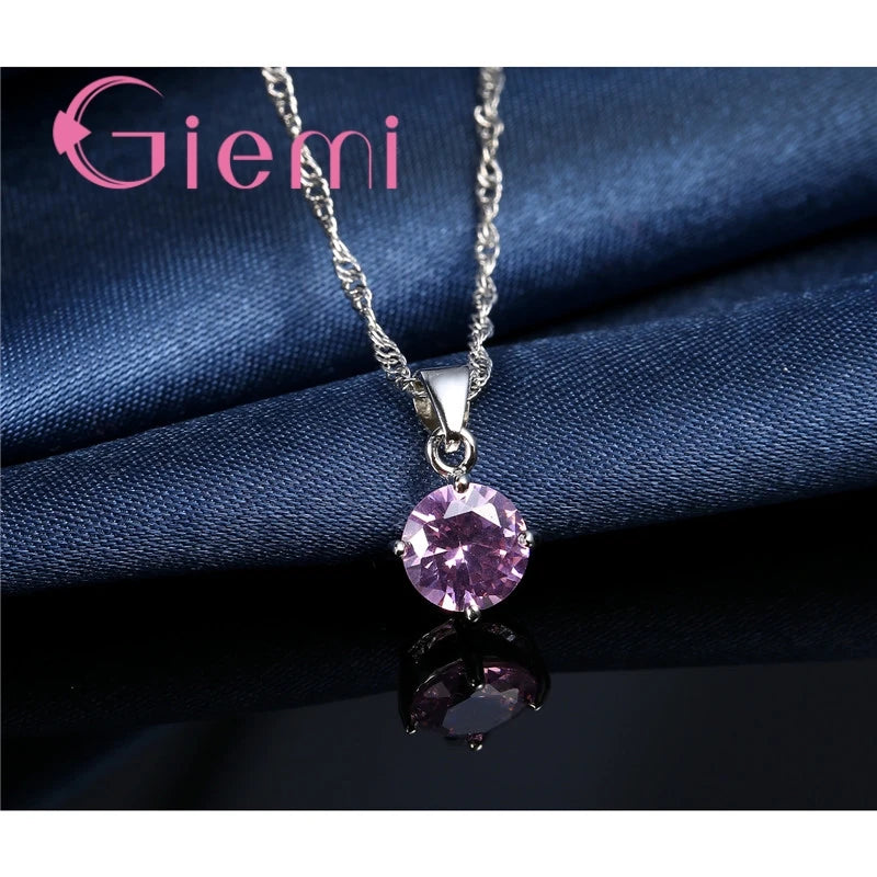 Collana con ciondolo in argento Set Trendy Austrian Crystal
