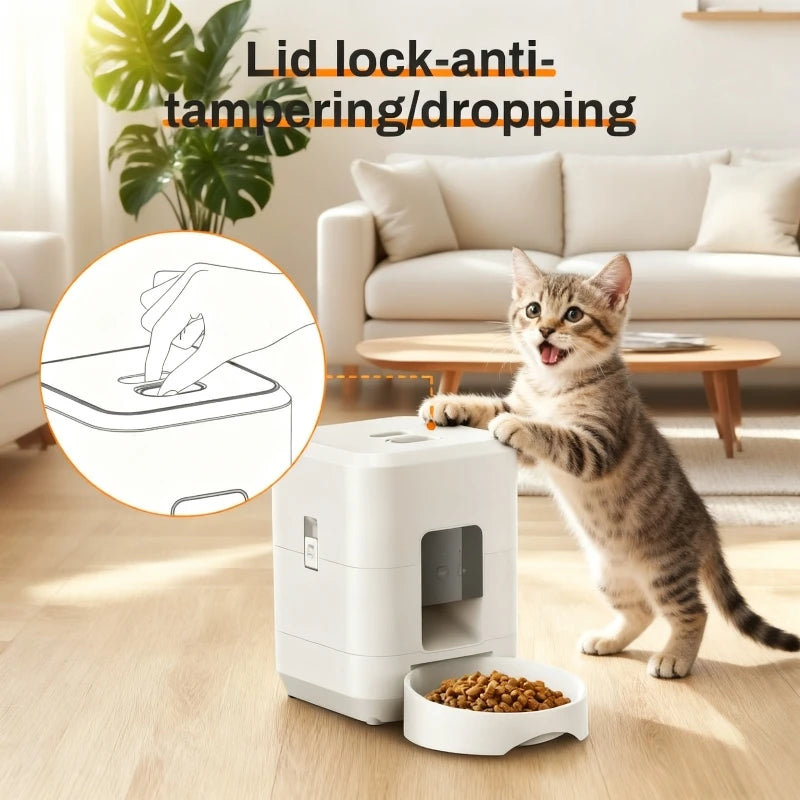 2026 Nuovo Smart 2L WiFi Mangiatoia per animali domestici Distributore automatico di cibo per cani e gatti APP Timer controllato Alimentazione lenta quantitativa per animali domestici