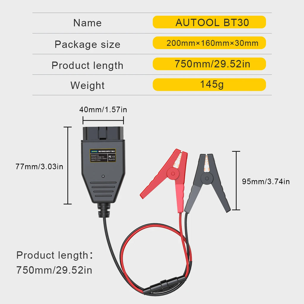 AUTOOL BT30 Auto Connettore Emergenza