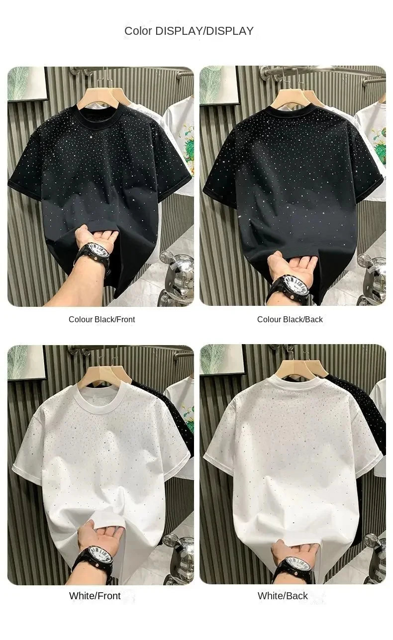 T-shirt estiva con strass T-shirt casual brillantini