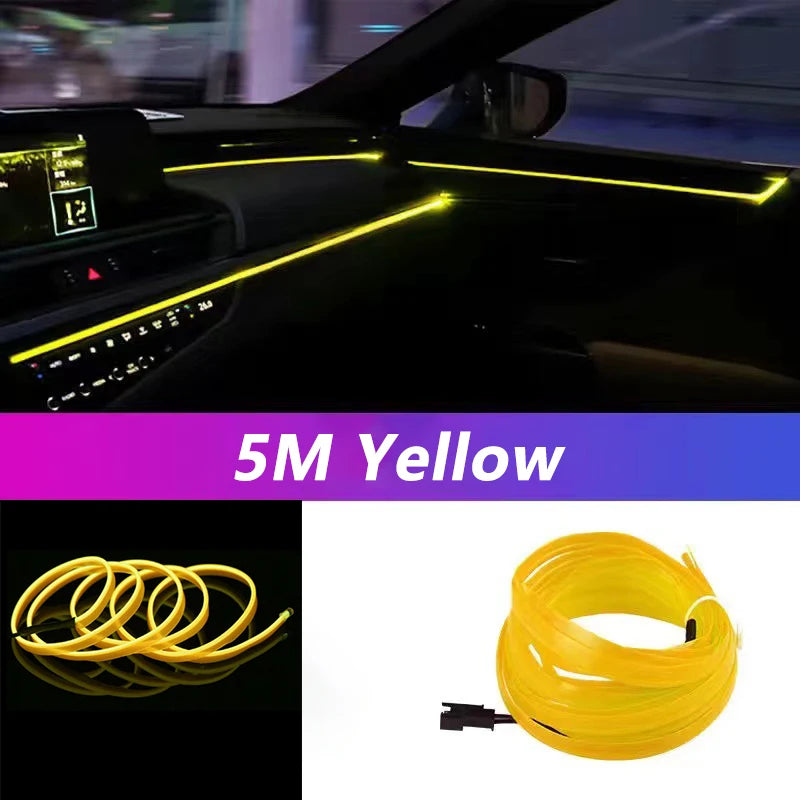 5M Auto Interni Led Strip Light Neon  Fai Da Te