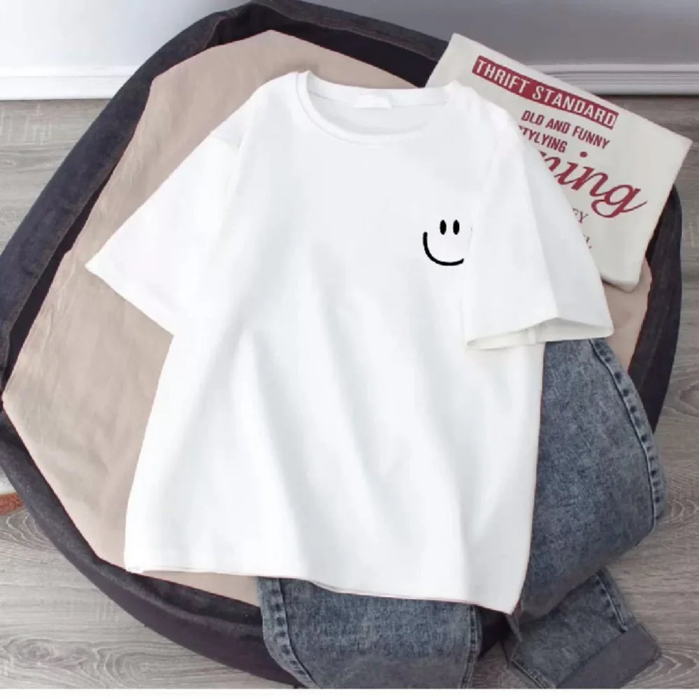 T-shirt per bambini e adulti  puro cotone fresco e leggero semplice