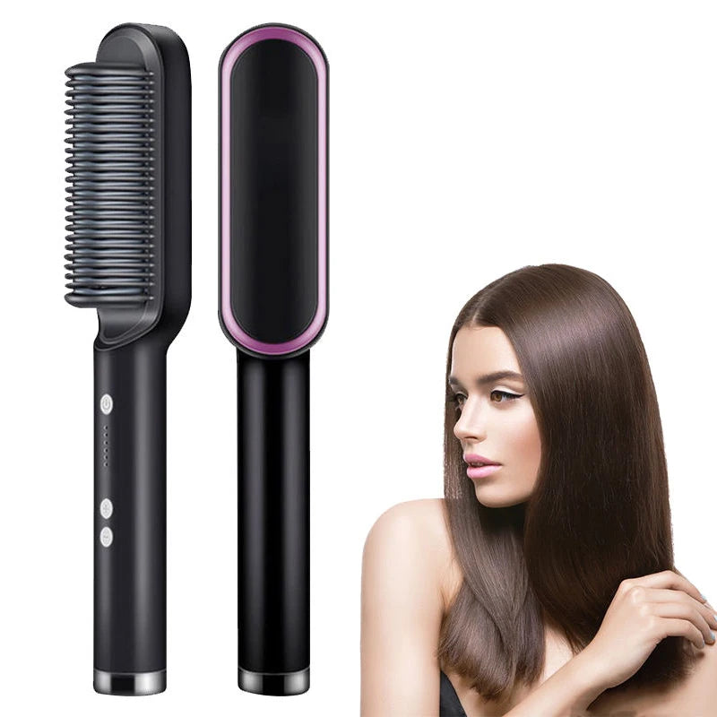 Spazzola per capelli elettrica in ceramica a riscaldamento rapido professionale