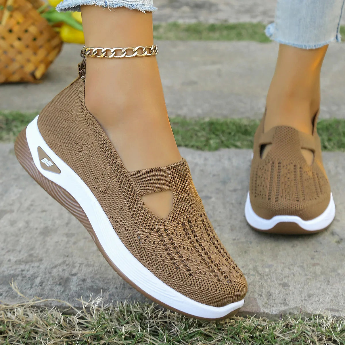 Scarpe sportive primaverili nuove da donna, alla moda, traspiranti, leggere, antiscivolo, resistenti all’usura,